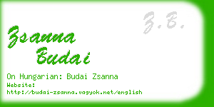 zsanna budai business card